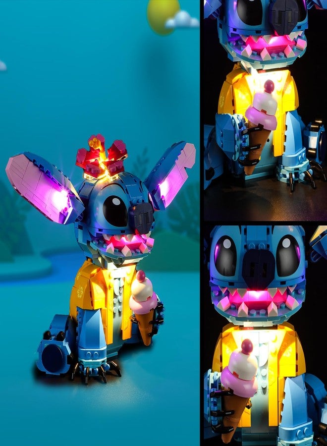 Vaodest مصباح LED من Vaodest لمجموعة Lego Stitch 43249، تصميم وتكوين متوافق مع نموذج Lilo and Stitch Lego (مصباح LED فقط، وليس مجموعة مكعبات البناء) - Image 4